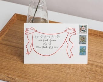 Dove Wedding Invitations Envelopes | Digital Wedding Stationery | Love doves whimsical wedding envelope design | Hand drawn illustration