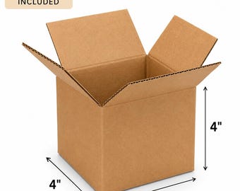 Paquete de 14 cajas de cartón corrugado de 4x4x4 pulgadas / pequeños contenedores de envío postal