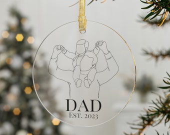 Ornament for New Dad | Christmas Gift for New Dad | Dad 2023 Ornament | Christmas Idea for Dad | Dad and Baby Ornament