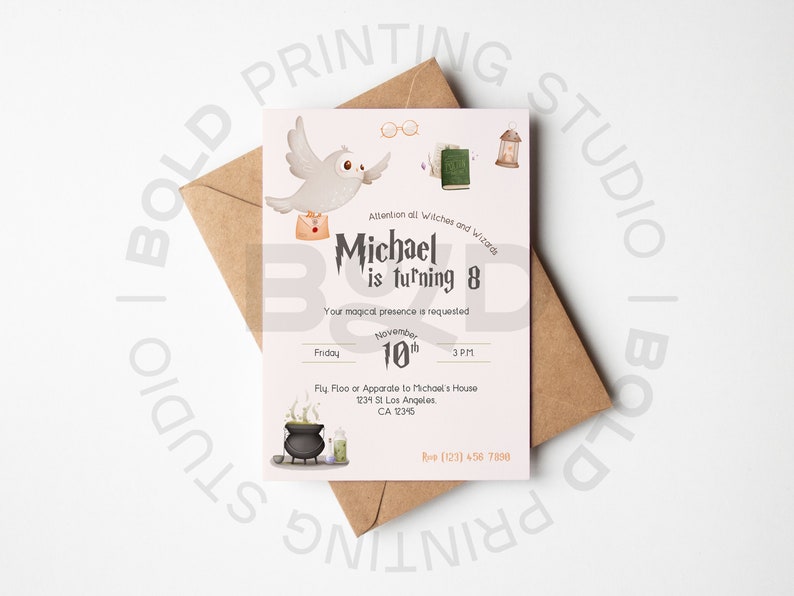 Wizard Birthday Party Invitation Magic School Birthday Party Harry Potter Invitation Wizards Digital Invitation Printable