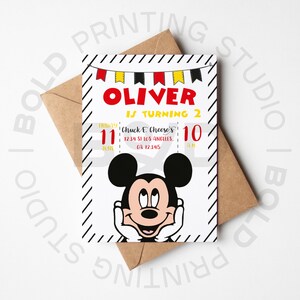 Mickey Mouse Invitation, Digital Birthday Invite, Mickey Mouse Birthday, Birthday Invitation, Printable Invite