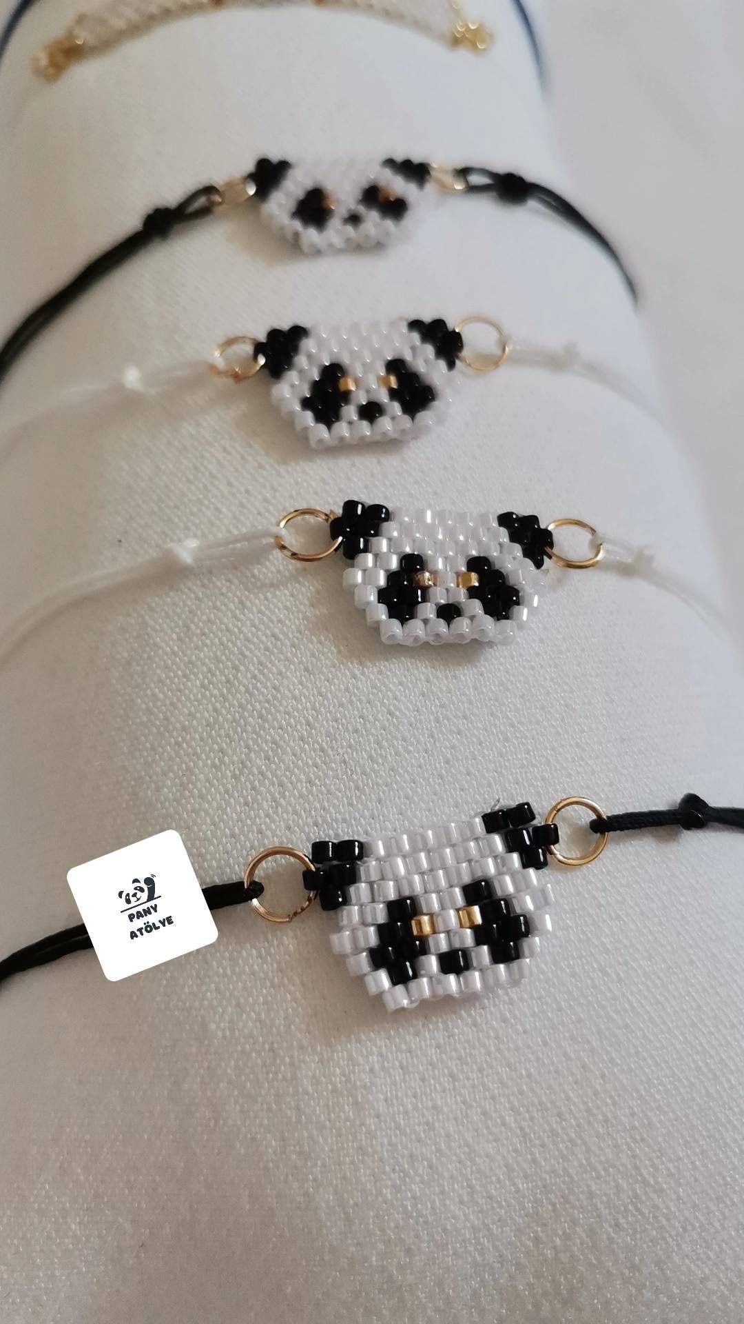 Panda Bracelet, Black and White Yin Yang Bracelet, Hand Woven Loom  Wristband, Seed Bead Jewelry for Women Men, Totem Animal Friendship Gift -  Etsy