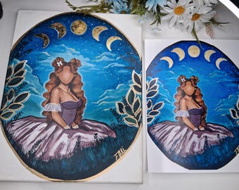 Bloom Collection #12 Moon Goddess Fine Art Print 8.5 10