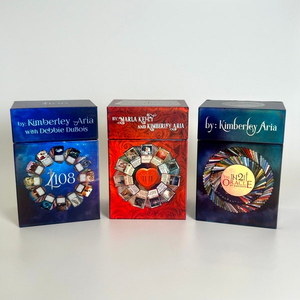 Three iN2IT Oracle Decks: Original 2nd Edition, Zodiac 108, Twin Flame Oracle Card Deck Bundle.