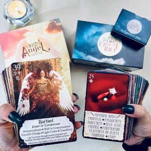 iN2IT Ensemble de deck Oracle + Angel Oracle | 2 puissants decks Oracle pour une guidance divine | Lenormand, animaux spirituels, anges, outils de chronométrage