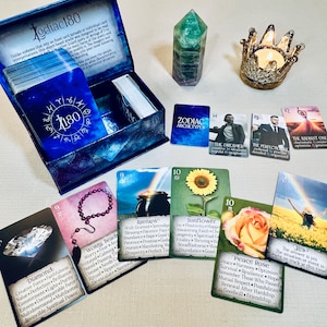 C'est le retour ! Pont du Zodiaque 108 Oracle | Cartes Oracle basées sur l'astrologie avec mots-clés | 180 cartes avec 12 couleurs + deck bonus | Synchronisation et perspicacité