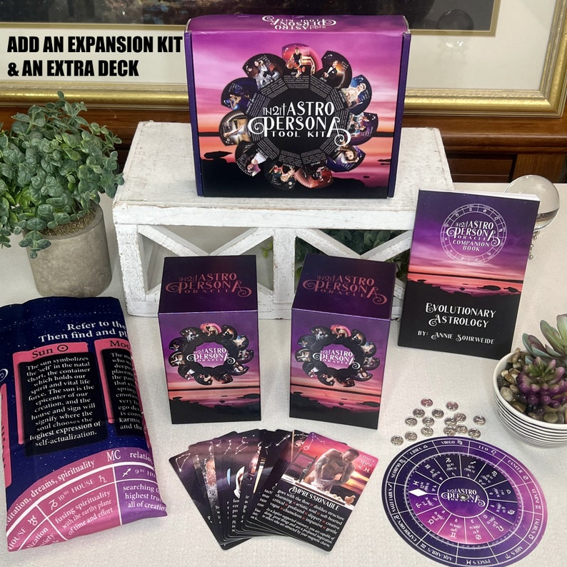 Now Shipping NEW iN2IT Astro Persona Oracle Deck w/Keywords 132 Oracle Cards. Astrology-Based Personality Trait Oracle Deck. 2 Deck + Exp Kit