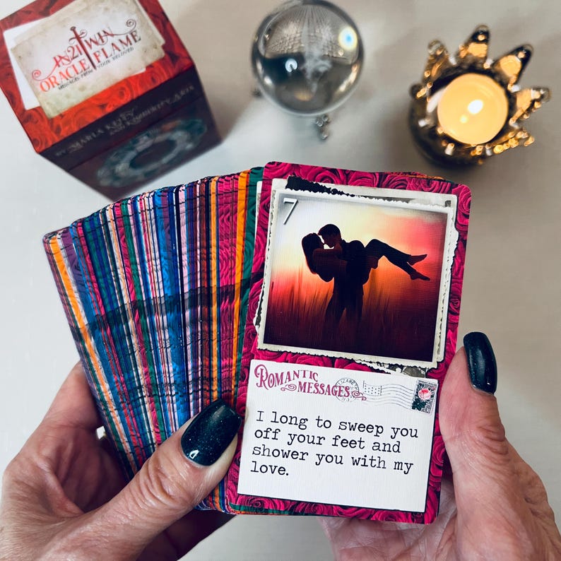 iN2IT Oracle Deck Bundle – Twin Flame Love Guidance Set with Nearly 500 Cards for Relationships, Intuitive Readings & Beautiful Gift Idea image 7