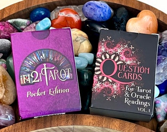 iN2ITarot Pocket Edition & Q Oracle Question Cards Bundle for Reading Tarot Cards and Oracle Cards