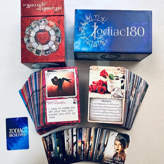 Zodiac 108 + Twin Flame Oracle Deck Bundle. Love Messages
