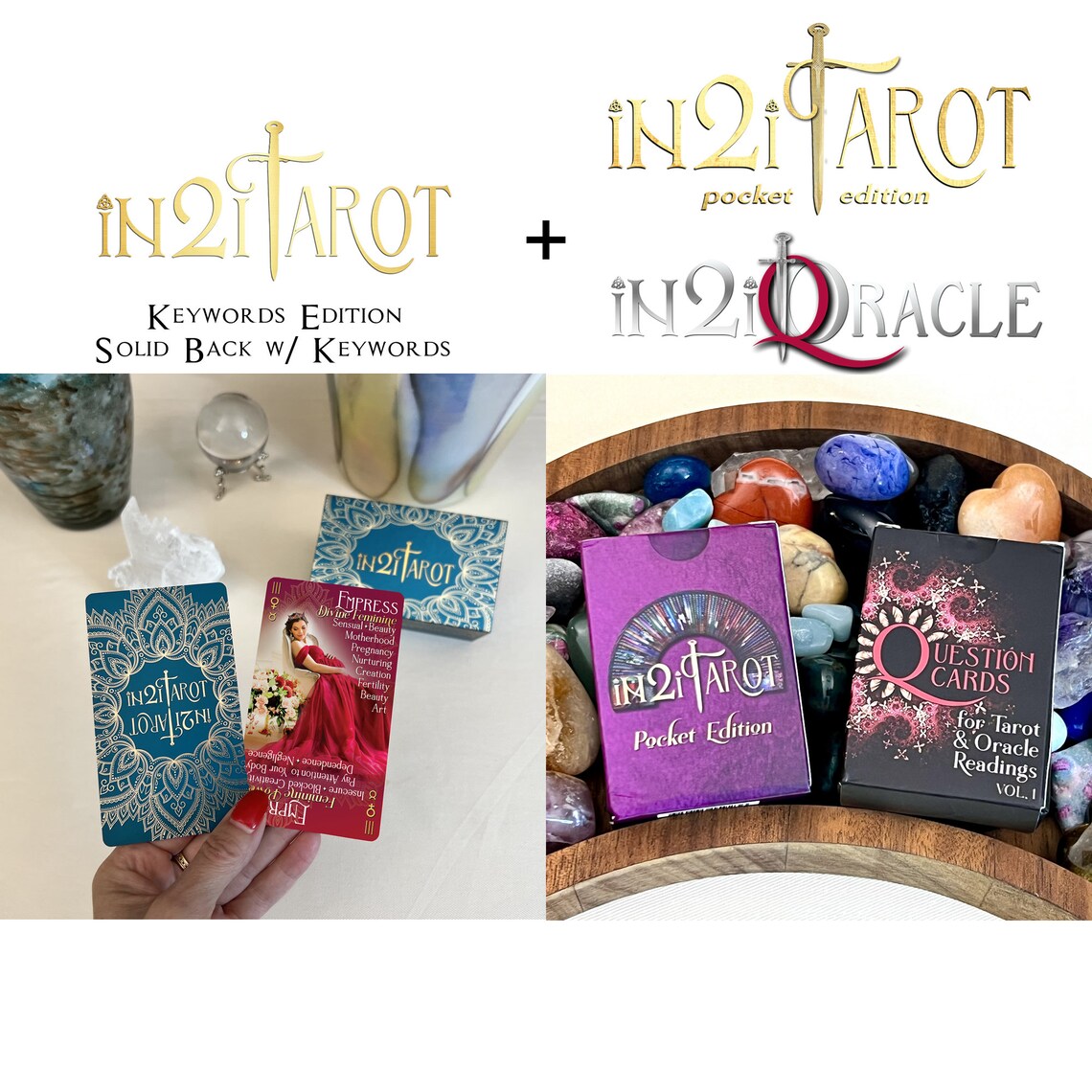 IN2IT Baraja De Tarot Con Palabras Clave 78 Cartas Del Tarot Etsy Espa a