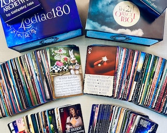 360 Oracle Card Deck Set – iN2IT Oracle & Zodiac Decks with Keywords, All-in-One Intuitive Reading Bundle, Great Gift for Beginners