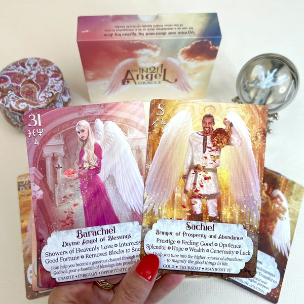 Back in Stock! iN2IT Angel Oracle Deck! 47 Angel Oracle Cards w/Book (New). Angel Card w/Angel Messages.