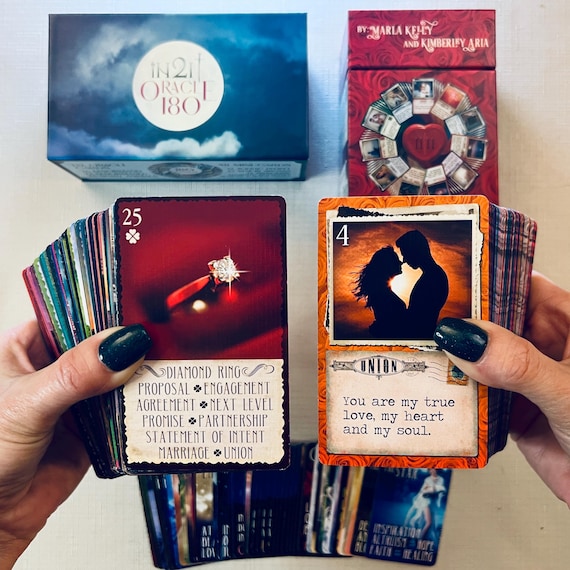 iN2IT Oracle Deck Bundle – Twin Flame Love Guidance Set with Nearly 500 Cards for Relationships, Intuitive Readings & Beautiful Gift Idea