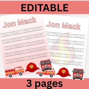 Bearbeitbares Arbeitsblatt zur Namensverfolgung: Individuell bedruckbar (Digitaler Download)