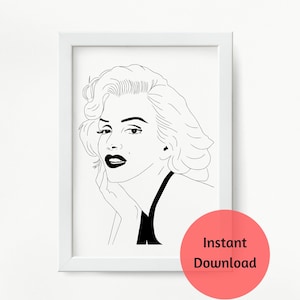 Marilyn Monroe | Print | Digital | SVG | Minimalist design | Instant download