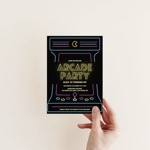 Arcade Birthday Party Invitation | Digital Download