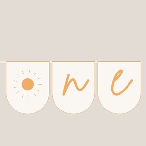 SUNSHINE - First trip around the sun cake topper and high-chair garland | Instant download
