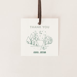 One Happy Camper Birthday Party Favor Tag | Editable Template