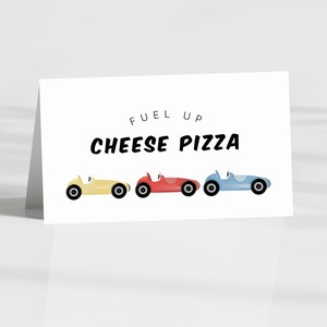 Two Fast Birthday Party Food Tent | Editable on Corjl | Digital Download