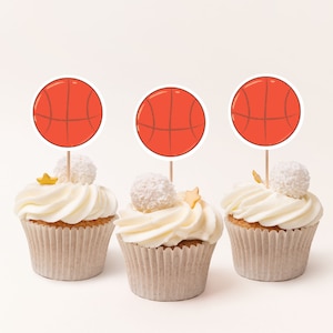 Basketball Kreis Cupcake Toppers | Sofort Download