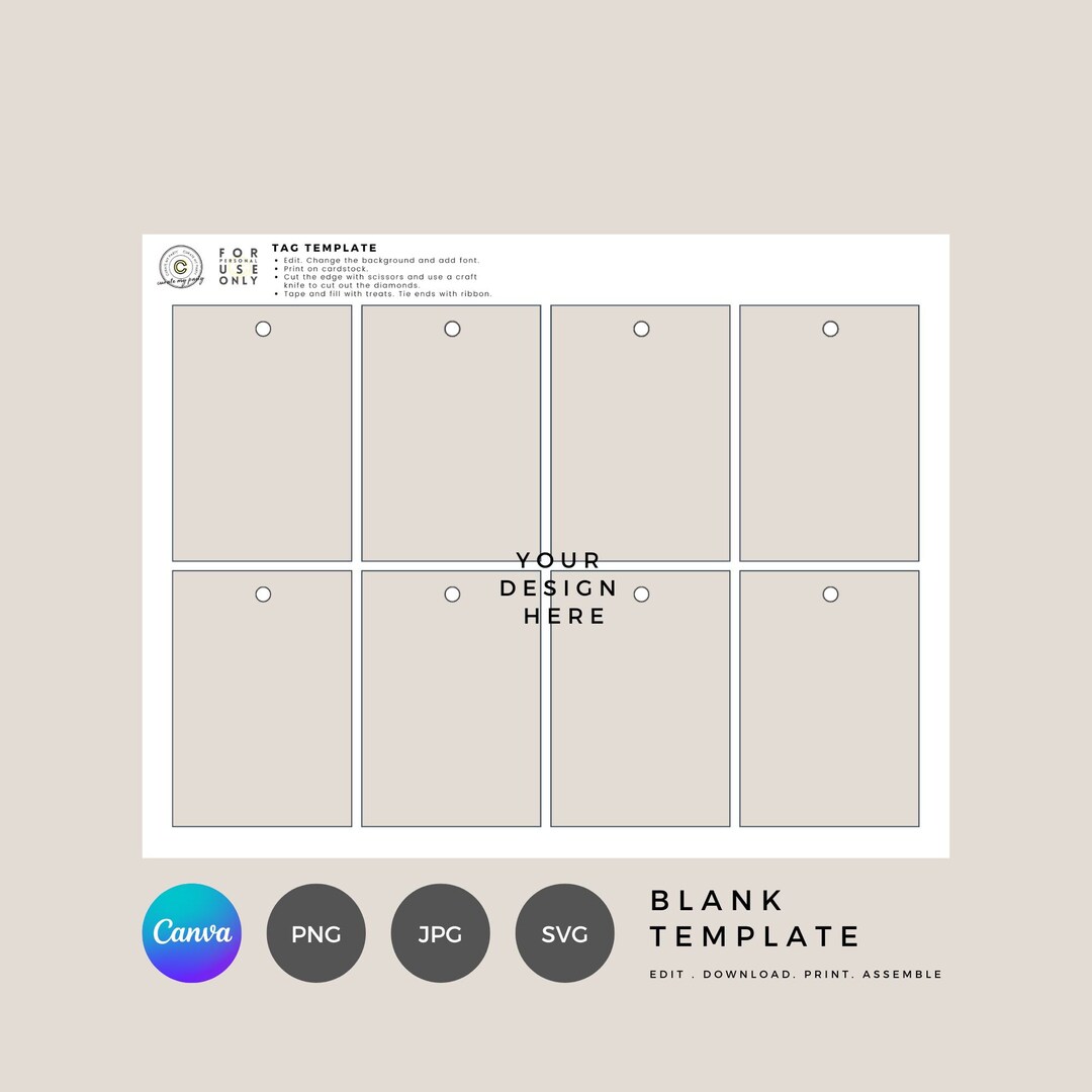 Rectangle Gift Favor Tag | DIY | Create Your Design With This Template ...