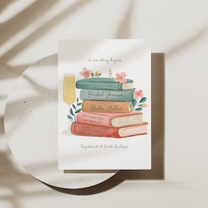 Storybook Book themed Bridal Shower Invitation | Editable Digital Download