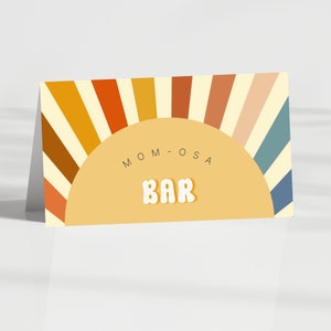 Here Comes the Son | Baby Shower Food Tent | Editable on Corjl