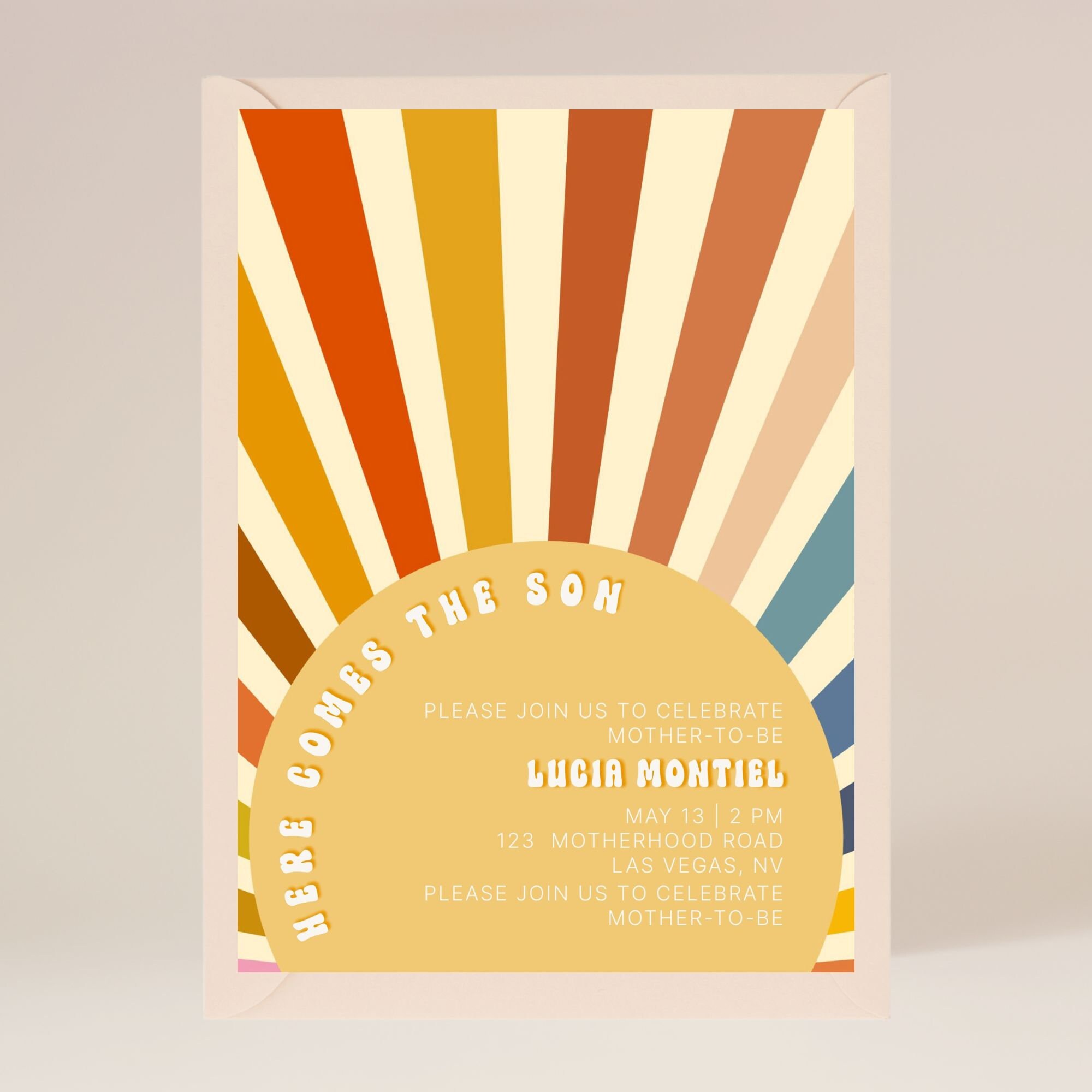 Here Comes the Son Baby Shower Invitation