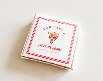 Pizza My Heart Pizza Valentine Box | Instant Download