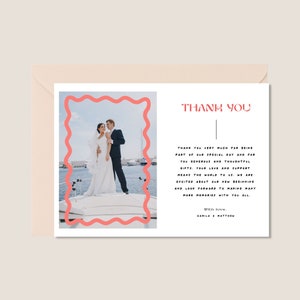 WAVY Thank You Card | Editable Template | Digital Download