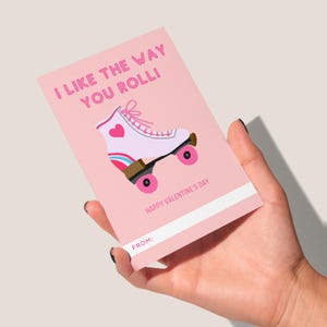 Tarjetas de San Valentín con la frase "Me gusta tu forma de rodar" / Descarga digital instantánea imprimible