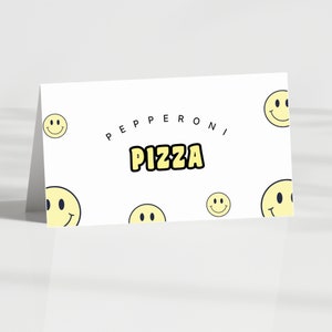 One Happy Dude Party Food Tents | Editable on Corjl