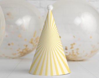 The Big One Sunny Party Hat | Printable Instant Download