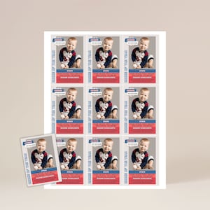 Biglietto da baseball, ricordo di compleanno o Little League, modificabile su Corjl, download digitale