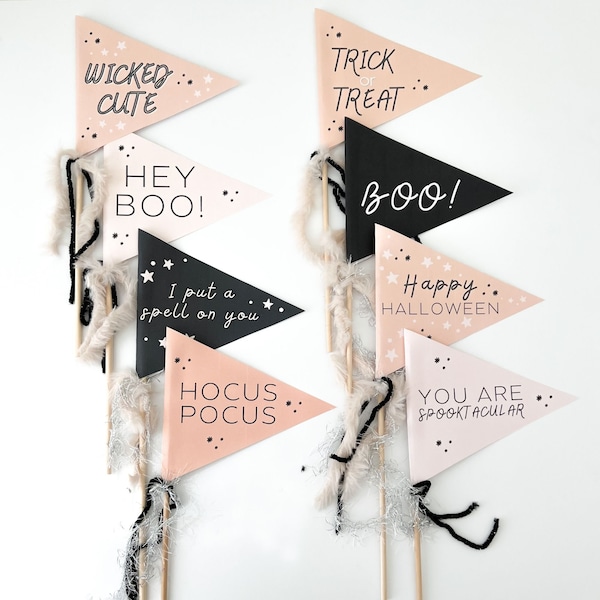 Halloween Pennant Flags | Instant Download | Printable DIY Decor