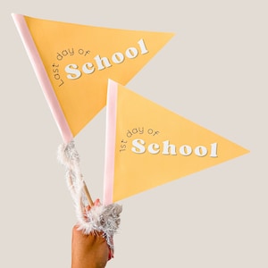 First and Last Day of School Pennant Flags | First Day of School | Last Day of School | Digital Download