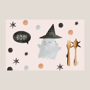 Halloween Bash Placemat | Boo ghost placemat | Instant Download