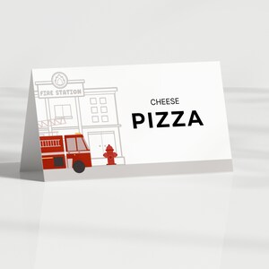 Fire Truck Birthday Party Food Tent | Editable Download