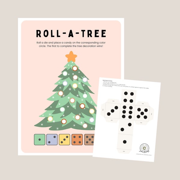 Roll A Tree Game | Instant Download | Family Kids Game | Printable