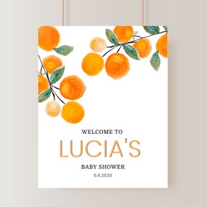 A Little Cutie Baby Shower | Welcome Sign | Digital Download