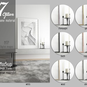 Mock up Frame in Minimalist Style Interior Background, Living Room mockup, Art Mockup, Smart Object Layer 300DPI, Mockup Frame, Mockup Print