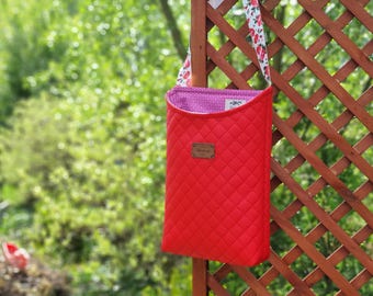 Hanging organizer, large storage container, various designs, faux leather and cotton, elastic band, various designs