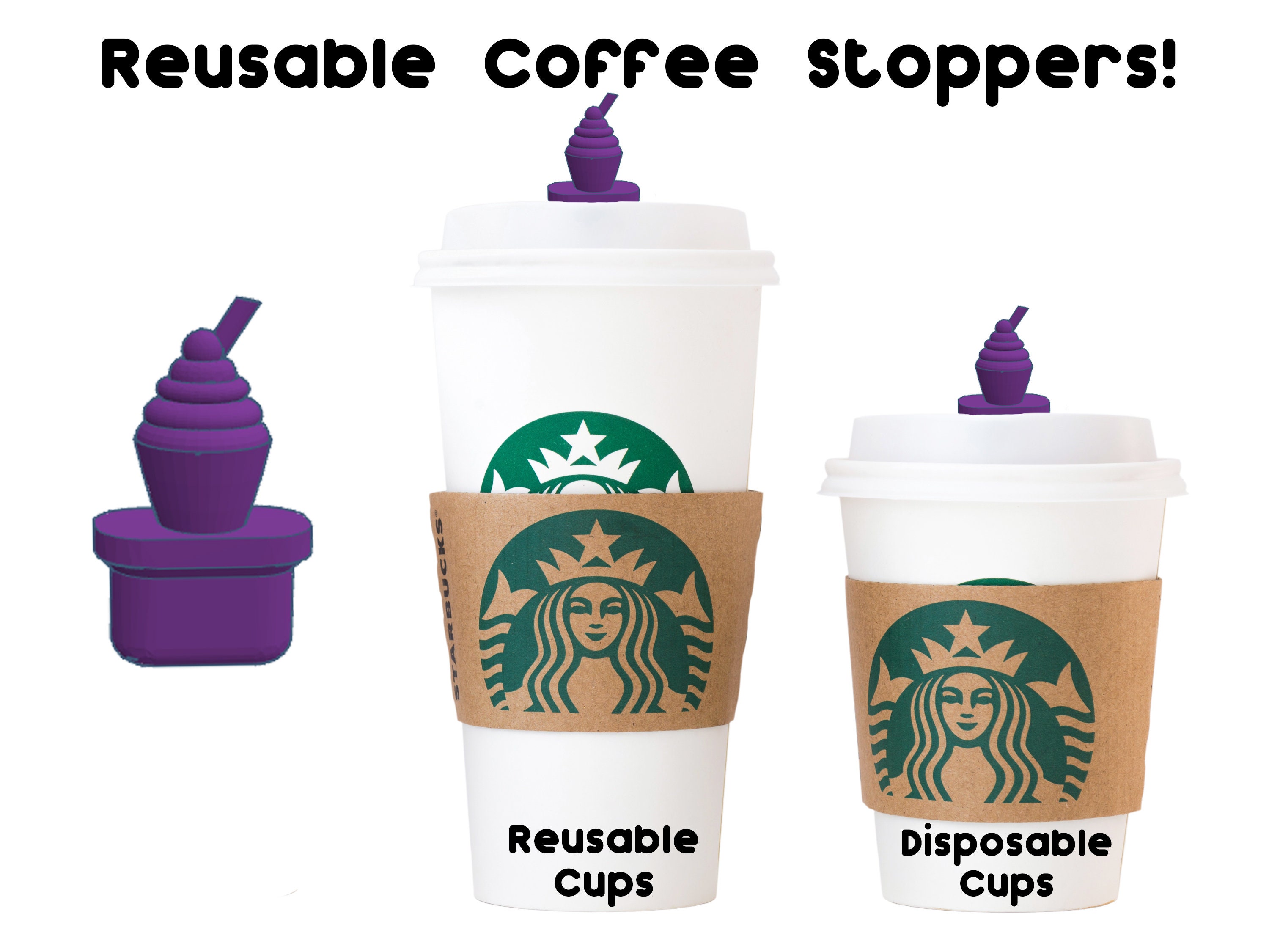 Milk Shake Starbucks Reusable Hot Cup STOPPER Seals Into Cup Lid Avoid  Spills Coffee Stopper 