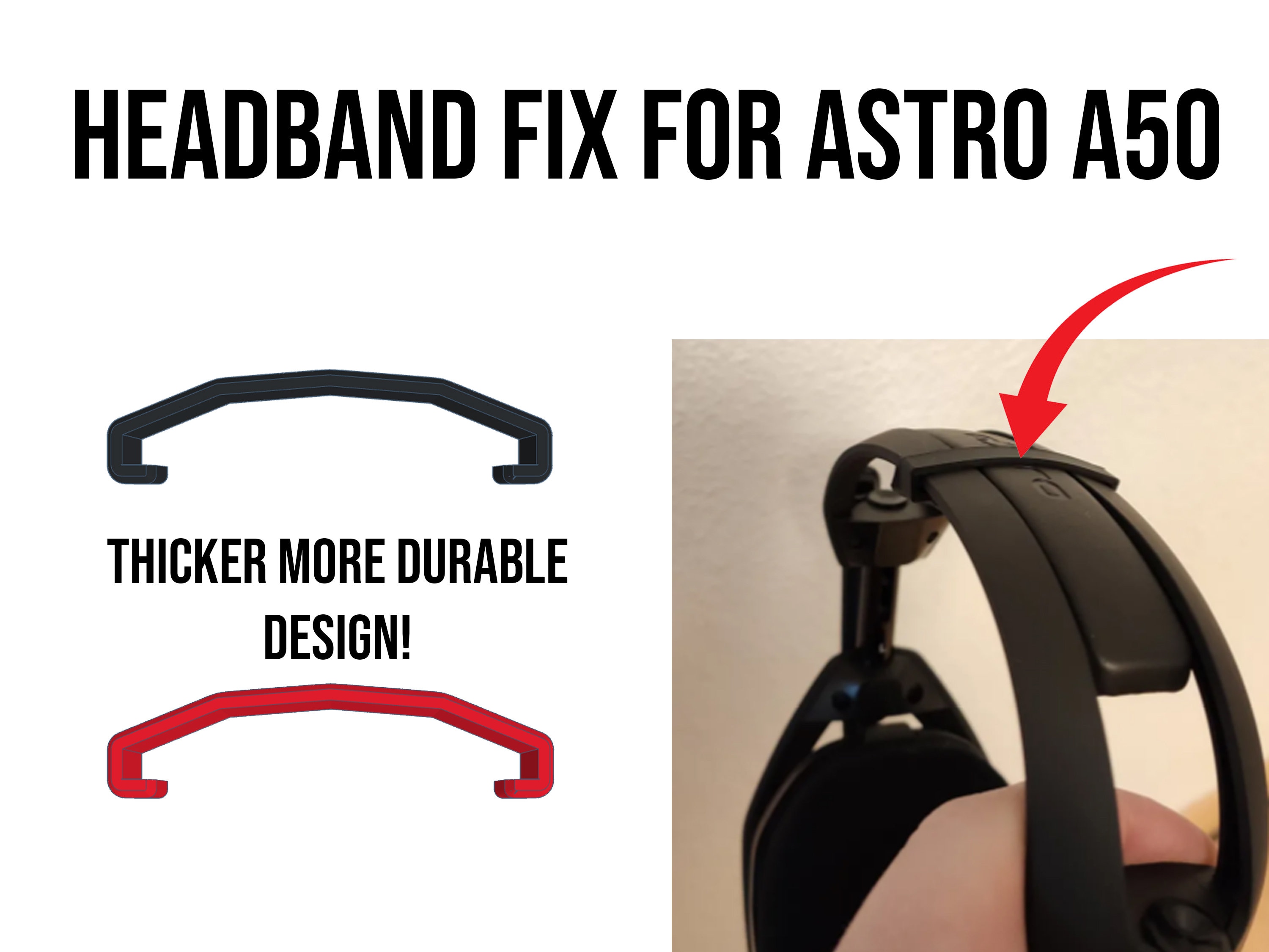 ASTRO A50 Gen 4 Headband Fix THE ORIGINAL -  Denmark