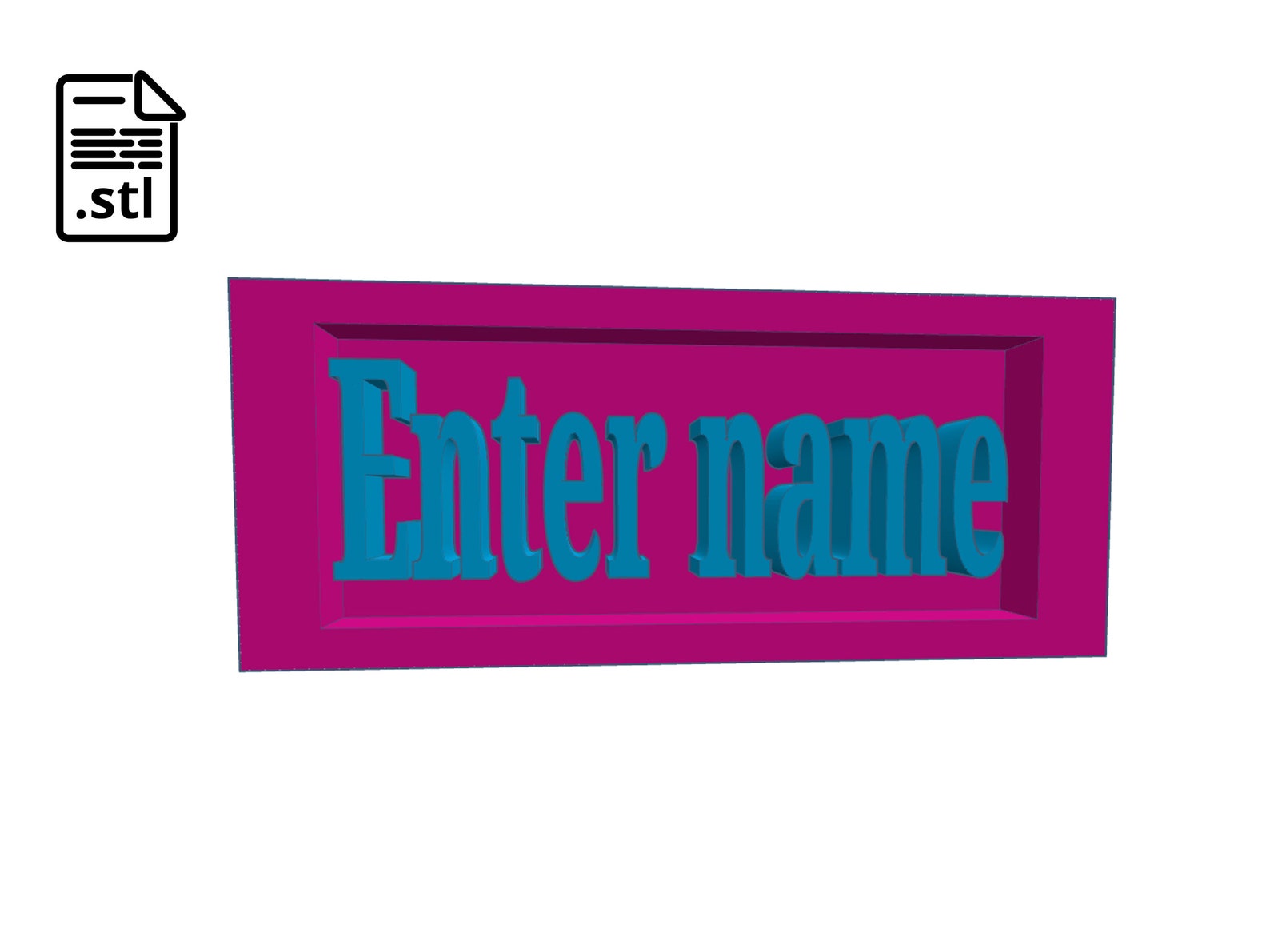Personalized Name Plate Custom STL File for 3D Printing Etsy Canada