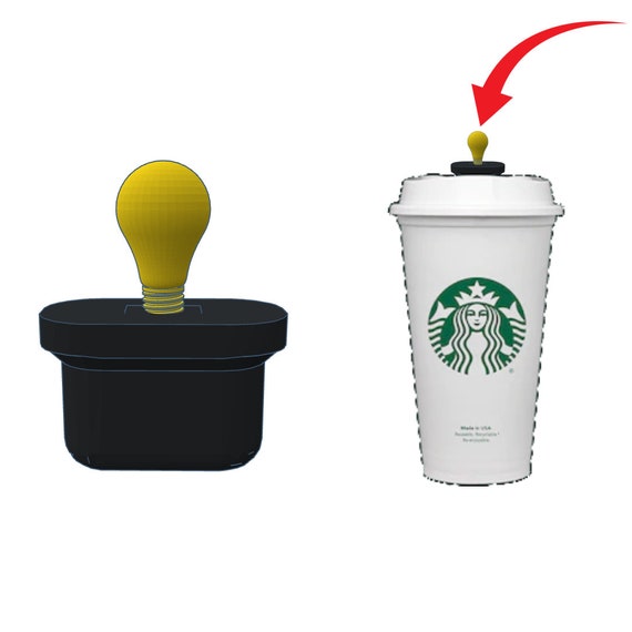 Starbucks Reusable Hot Cup Coffee STOPPER Seals Into Cup Lid Avoid Spills 