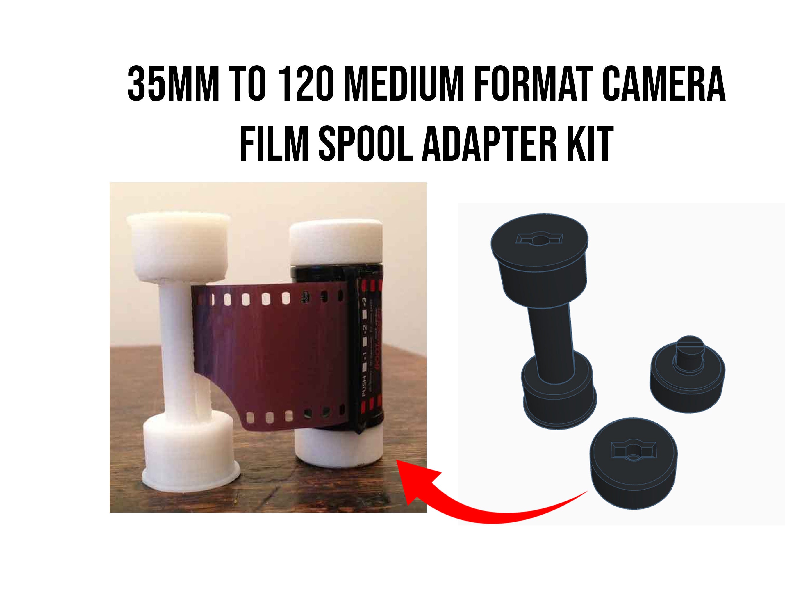 Super 8 to 8mm Reel Adapter 
