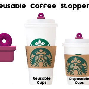 Doughnut Starbucks Reusable Hot Cup Coffee Stopper