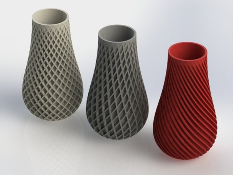 Vase Blumenvase 3D Druck Modell STL Datei für 3D Druck Etsy